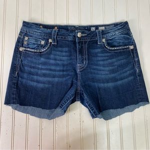 Miss Me Jean Shorts Womens 32 Bling Cut Off Booty Shorts